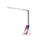 RS PRO LED Desk Lamp, 5 W, Adjustable Arm, Silver, White, 12 V dc, Lamp Included