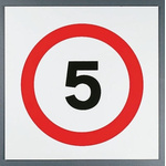 RS PRO Plastic Speed Control Road Traffic Sign, H450 mm W450mm