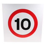 RS PRO Plastic Speed Control Road Traffic Sign, H450 mm W450mm