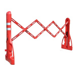 RS PRO Red & White Polypropylene Extendable Barrier