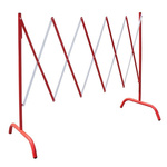 RS PRO Red & White Steel Extendable Barrier