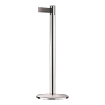 RS PRO Black Stainless Steel Retractable Barrier