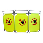 RS PRO Grey & Yellow Polyester Folding Barrier