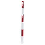 RS PRO Red & White Steel Barrier Post