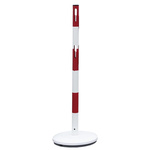 RS PRO Red & White Steel Barrier Post