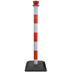 RS PRO Red & White PVC Barrier Post