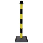 RS PRO Black & Yellow PVC Barrier Post