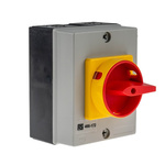 RS PRO 3P Pole DIN Rail Isolator Switch - 32A Maximum Current, 11kW Power Rating, IP65