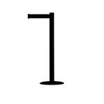 Tensator Black Steel Retractable Barrier, 2.3m, Black Tape