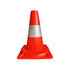 RS PRO Orange, White 300 mm PP Traffic Cone