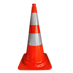 RS PRO Orange, White 750 mm PVC Traffic Cone