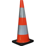 RS PRO Weighted Orange, White 900 mm PVC Traffic Cone