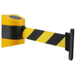 Tensator Black & Yellow Plastic Retractable Barrier, 4.6m, Yellow/Black Tape