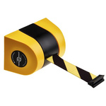 Tensator Black & Yellow Retractable Barrier, 9m, Yellow/Black Tape