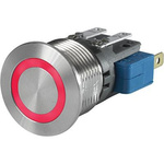 Schurter Capacitive Switch Momentary,Illuminated, Red, IP40, IP67 Ag
