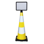 RS PRO Weighted Yellow 900 mm PVC Safety Cone
