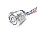 RS PRO Capacitive Switch Latching, Momentary,Illuminated, RGB, NPN, IP68