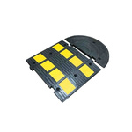 RS PRO Rubber Speed Bump End Cap, 600mm x 300 mm x 20 mm, 30km/h Speed Limit