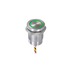 APEM Capacitive Switch Latching,Illuminated, Green, Red, NPN, IP68, IP69K