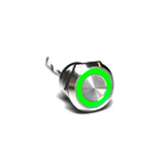 Bulgin Capacitive Switch Latching NC,Illuminated, Green, Red, IP68, IP69K Stainless Steel