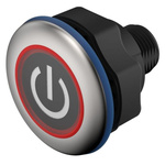 EAO Capacitive Switch NO,Illuminated, Green, IO-Link, IP69K