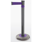 Skipper Black, Purple Nylon Retractable Barrier, Purple Tape