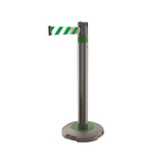 Skipper Green, White Retractable Barrier, 3m, Green-White Tape