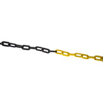 JSP Black & Yellow Polyethylene Chain Barrier, 25m