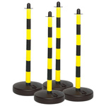 Brady Black & Yellow PE Barrier Post