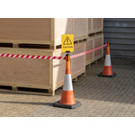 Tensator Orange PE Retractable Barrier, 3.65m, Red, White Tape