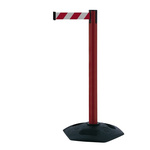 Tensator Red & White Plastic, Rubber Retractable Barrier, 3.65m, Red, White Tape