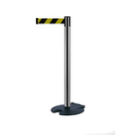 Tensator Black & Yellow Steel Retractable Barrier, 2.3m, Yellow/Black Tape