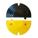 RS PRO High Visibility Rubber Speed Bump End Cap, 400mm x 220 mm x 70 mm, 15km/h Speed Limit