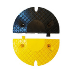 RS PRO High Visibility Rubber Speed Bump End Cap, 350mm x 200 mm x 50 mm, 30km/h Speed Limit
