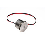 Bulgin Piezo Switch, Momentary, IP68, IP69K, Wire Lead, 1 A @ 24 V dc, -40 → +85°C Grey