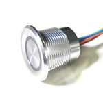 RS PRO Illuminated Piezo Switch, Momentary, IP68