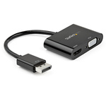 DP2VGAHD20 | StarTech.com 2 port DisplayPort to HDMI, VGA Adapter, 200mm - 1920x1080, 3840x2160