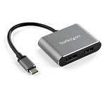 CDP2DPHD | StarTech.com USB C to DisplayPort, HDMI Adapter, USB C, 2 Supported Display(s) - 3840x2160