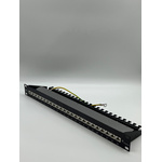 J02023S0050 | Telegartner Telegartner Data Series Cat6a 24 Port RJ11, RJ12, RJ45 RJ Patch Panel Shielded 1U Black