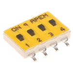 APEM 4 Way Surface Mount DIP Switch SPST