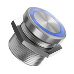 RS PRO Illuminated Piezo Switch, Momentary (NO), SPST, IP69, Cable, 200 mA, -20 → +75°C Natural