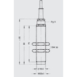 WIKA IP65 SPDT Through Hole Magnetic Reed Switch, 1A 230V