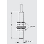 WIKA IP54 SPDT Through Hole Magnetic Reed Switch, 500mA 230V