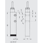 WIKA IP65 SPST Through Hole Magnetic Reed Switch, 1A 230V
