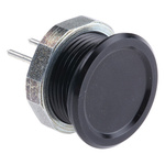 Schurter Piezo Switch, IP67, Solder, 100 mA, -20 → +60°C Black
