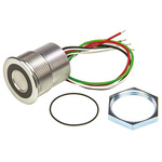 Schurter Illuminated Piezo Switch, Pulse, SPST, IP67, Through Hole, 100 mA @ 24 V dc, -40 → +85°C