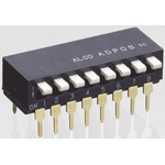 TE Connectivity 8 Way Through Hole DIP Switch 8P, Piano Actuator