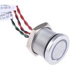 APEM Illuminated Piezo Switch, Momentary, Pulse, SPST, IP68, Flying Lead, 200 mA @ 24 V dc, -40 → +75°C