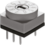 KNITTER-SWITCH 16 Way Through Hole DIP Switch, Rotary Flush Actuator, IP67