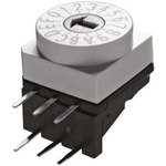 KNITTER-SWITCH 10 Way Through Hole DIP Switch, Rotary Flush Actuator, IP67
